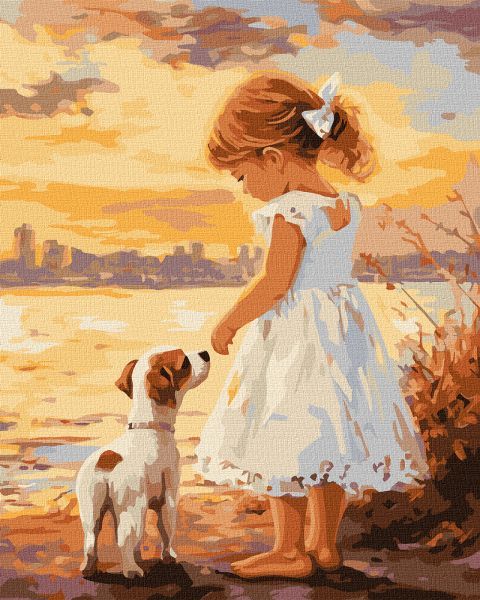 Картина за номерами - Друзі на узбережжі 40х50 см.  фото 1