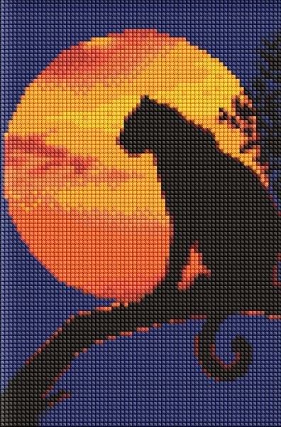 Алмазна мозаїка без підрамника - "Грація пантери" ©art_selena_ua, 20х30см  фото 1