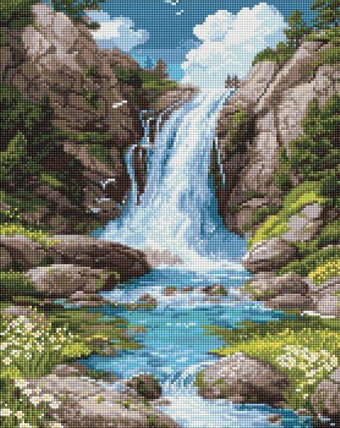 Алмазна мозаїка - "Шум води й спокій" ©art_selena_ua, 40х50см  фото 1