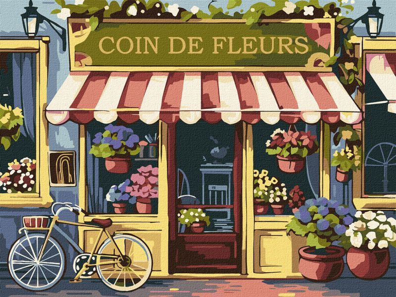 Картина за номерами - "Квітковий куточок" ©art_selena_ua, 30х40см  фото 1