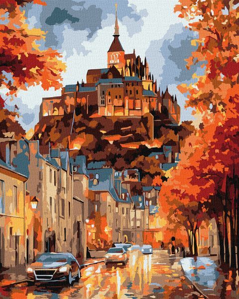 Картина за номерами - "Осіннє містечко" ©art_selena_ua, 40х50см  фото 1