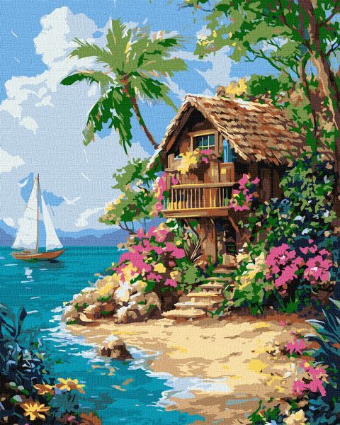Картина за номерами - "Життя в тропіках" ©art_selena_ua, 40х50см  фото 1