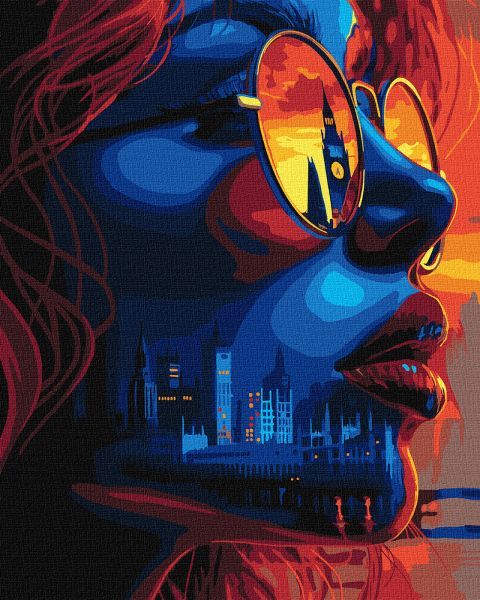 Картина за номерами - Захід сонця в Лондоні 40х50 см.  фото 1