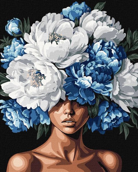 Картина за номерами - Квітуча думка з фарбами металік extra 40х50 см.  фото 1