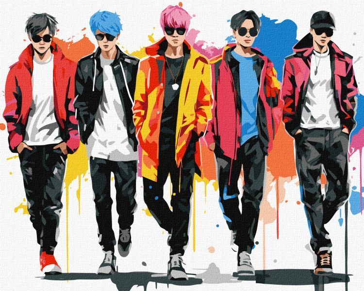 Картина за номерами - Музична група 40х50 см.  фото 1