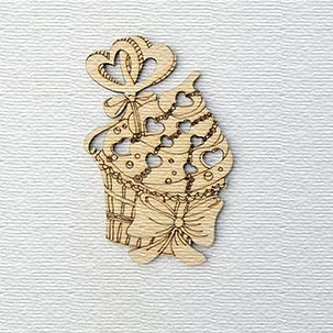 Декоративний елемент "Фігурка з фанери.  Кекс"  фото 1