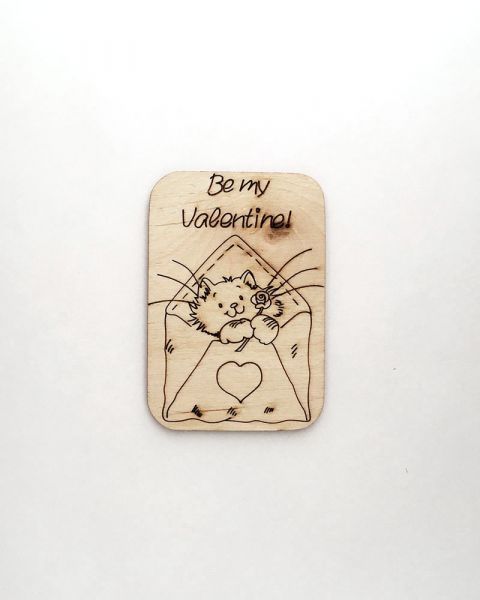 Декоративний елемент "Фігурка з фанери на магніті.  LOVE #17"  фото 1