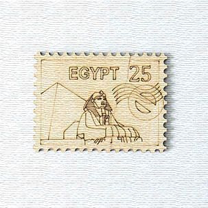 Декоративний елемент "Фігурка з фанери на магніті.  Марка №10"  фото 1