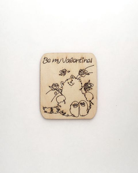 Декоративний елемент "Фігурка з фанери на магніті.  LOVE #21"  фото 1