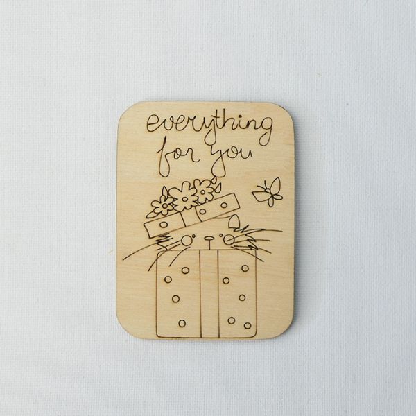 Декоративний елемент "Фігурка з фанери на магніті.  LOVE #6"  фото 1