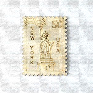 Декоративний елемент "Фігурка з фанери на магніті.  Марка №6"  фото 1