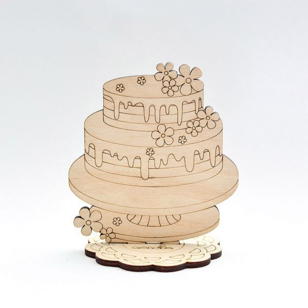 Декоративний елемент "Фігурка з фанери.  Bon appetite.  Солодощі тортик"  фото 1