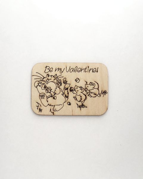 Декоративний елемент "Фігурка з фанери на магніті.  LOVE #18"  фото 1