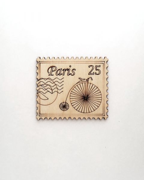 Декоративний елемент "Фігурка з фанери на магніті.  Париж"  фото 1