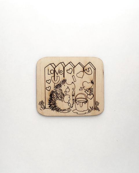 Декоративний елемент "Фігурка з фанери на магніті.  LOVE #16"  фото 1