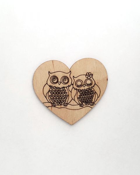 Декоративний елемент "Фігурка з фанери на магніті.  Магніт сови"  фото 1