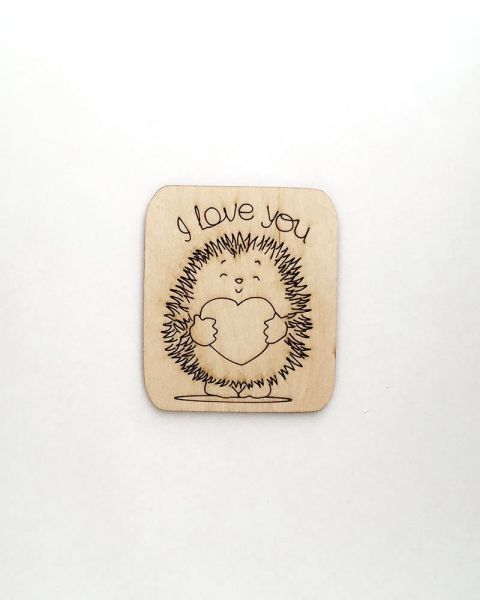 Декоративний елемент "Фігурка з фанери на магніті.  LOVE #23"  фото 1