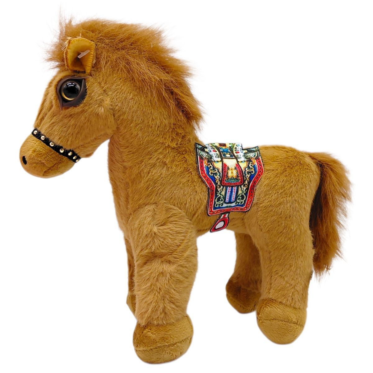 М'яка іграшка "Коник з сідлом" 20 см (КОРИЧНЕВА)  фото 1