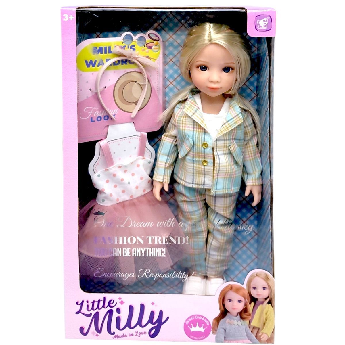 Лялька "Little Milly" 30 см (БІЛЯВКА В КОСТЮМІ)  фото 1