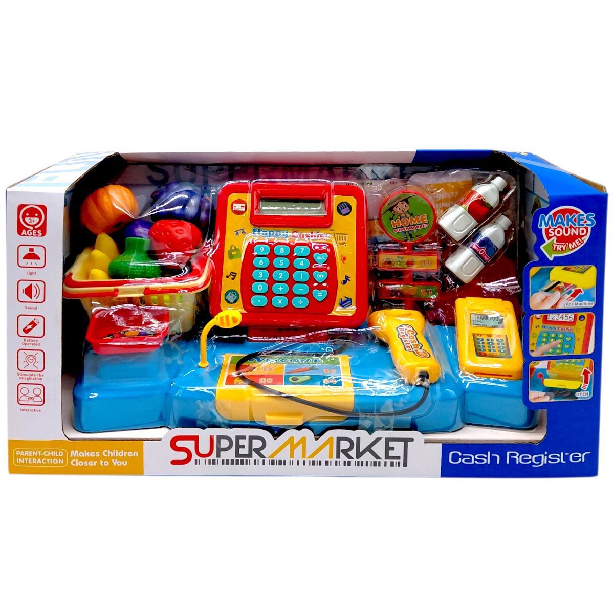 Кассовый аппарат "Супермаркет" (ГОЛУБОЙ)  фото 1