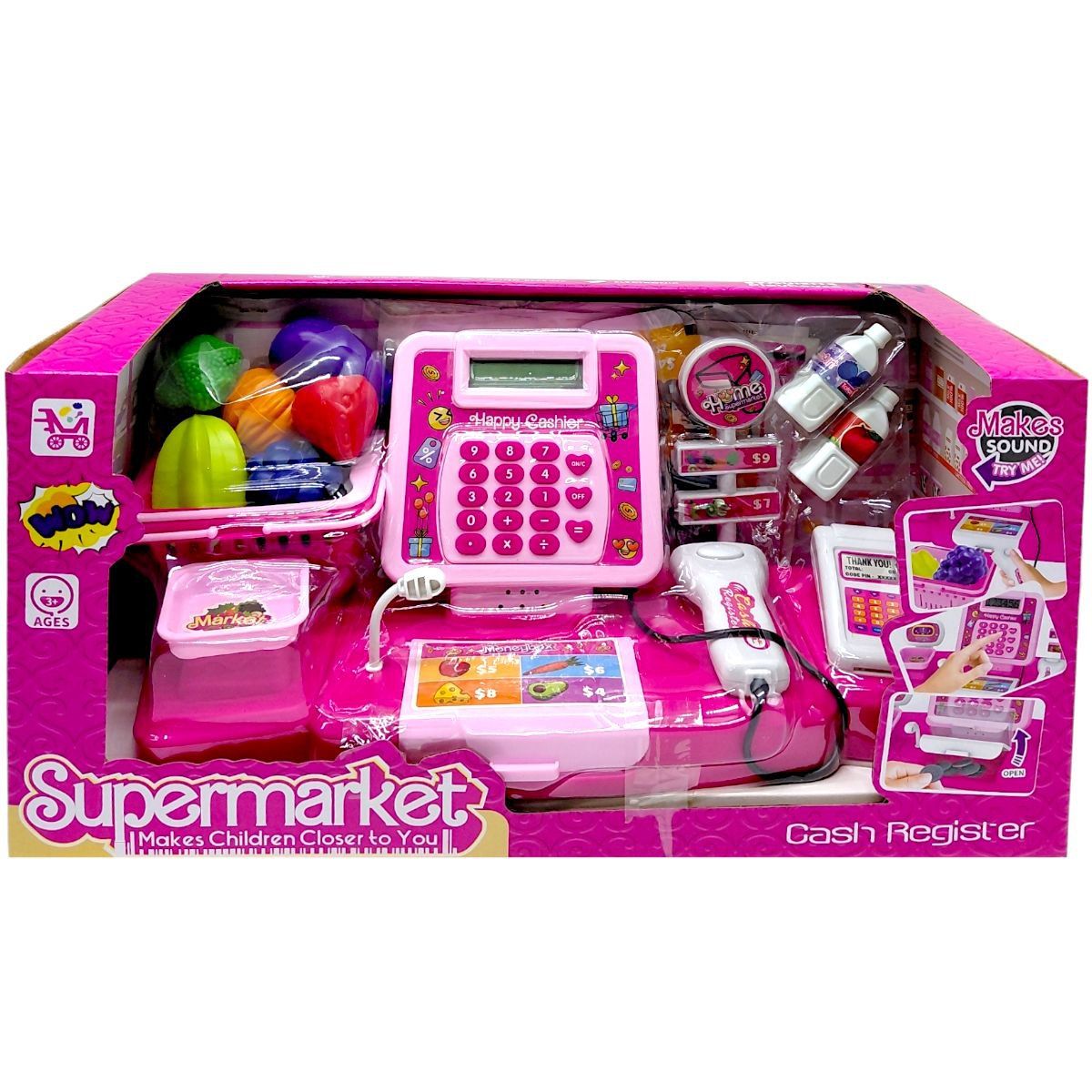 Кассовый аппарат "Супермаркет" (РОЗОВЫЙ)  фото 1