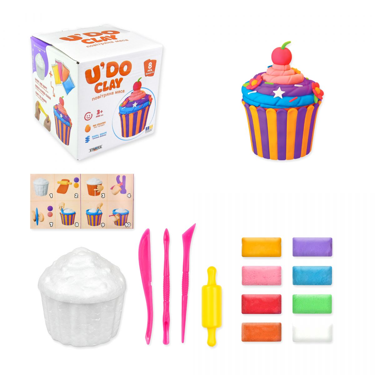 Набір для творчості "Кекс UʼDO Clay"  фото 1
