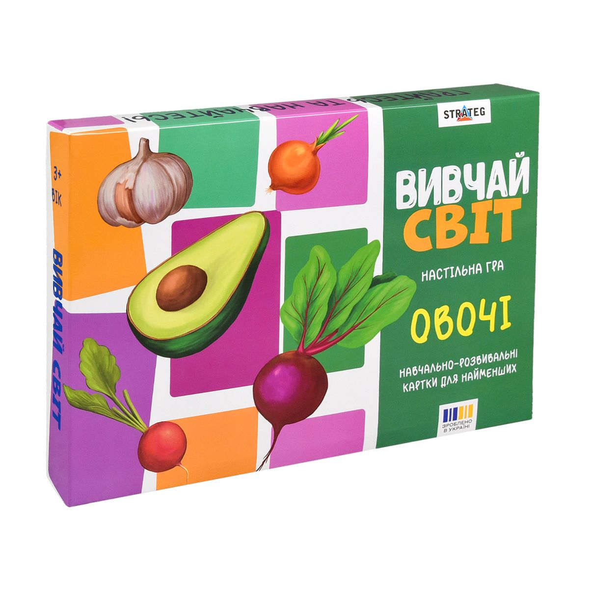 Настільна гра "Вивчай світ.  Овочі" українською мовою  фото 1