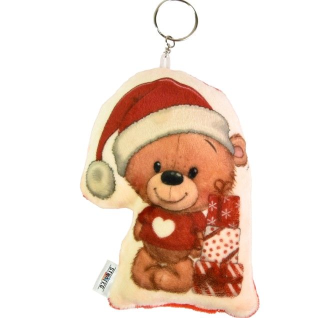 Плюшевий брелок "Новорічний Тедді"  фото 1