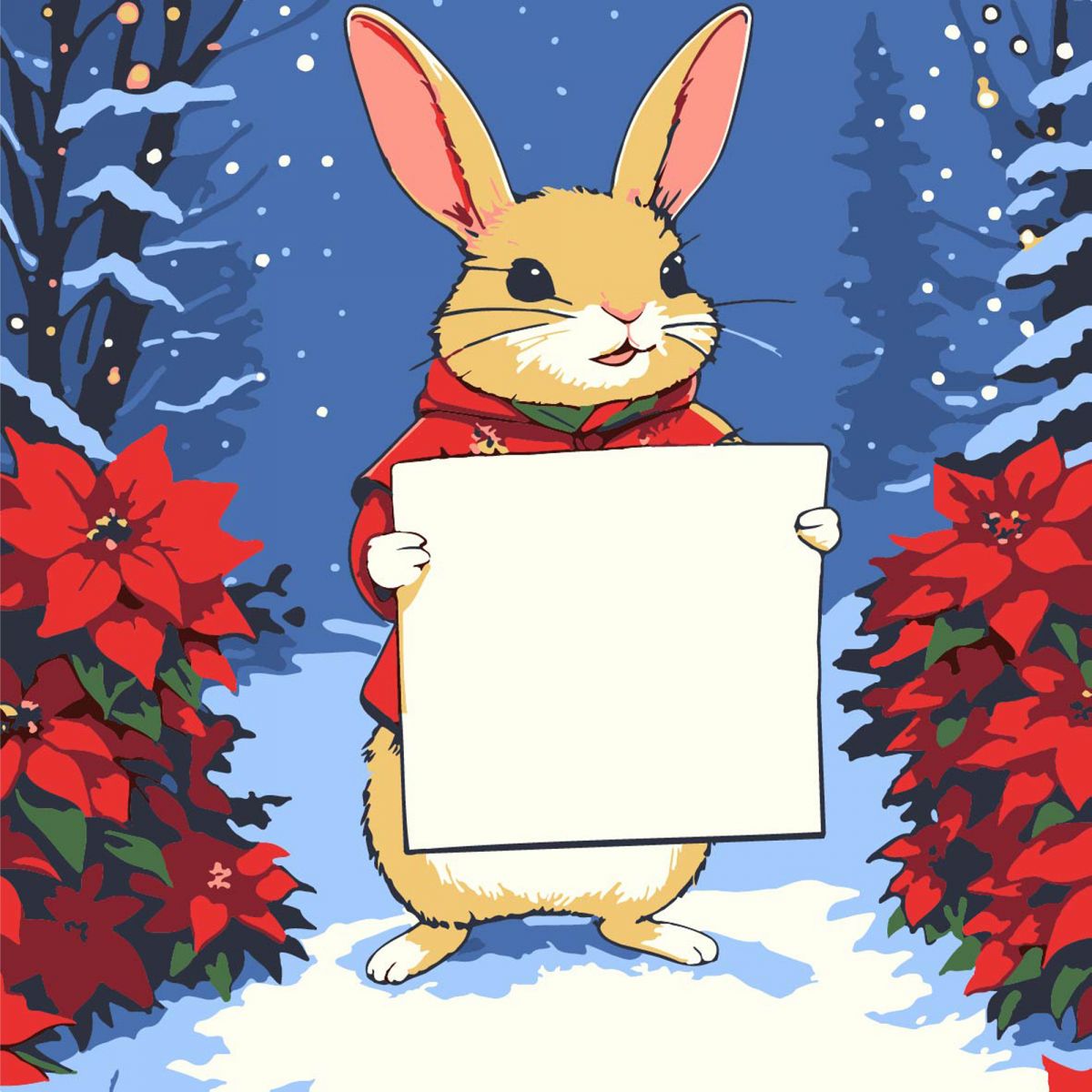 Картина по номерах "Зайчик з листівкою" 20х20 см  фото 1