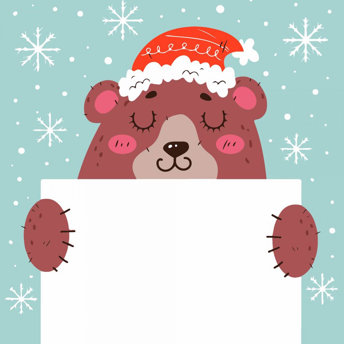 Картина по номерах "Ведмедик з листівкою" 20х20 см  фото 1