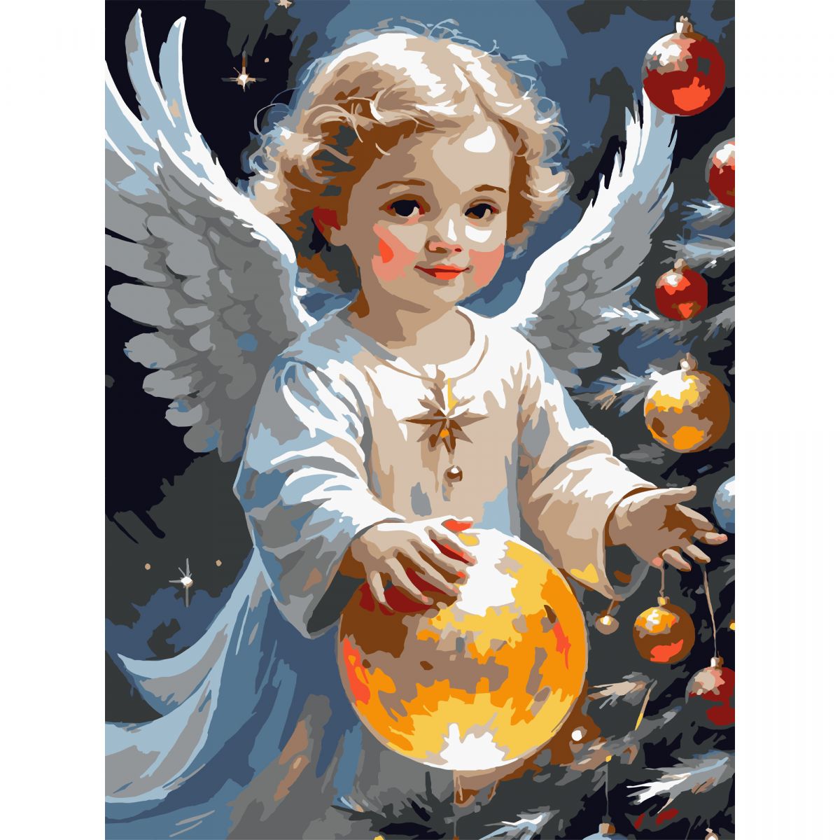 Картина по номерах "Різдвяний янгол" 30х40 см  фото 1