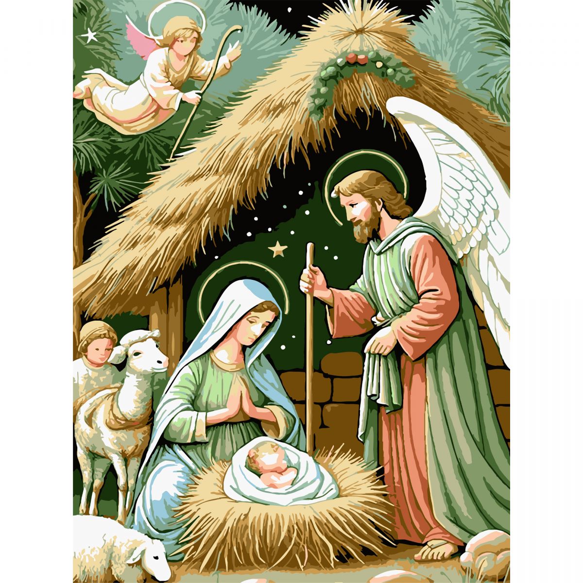 Картина по номерах "Народження Ісуса" 30х40 см  фото 1