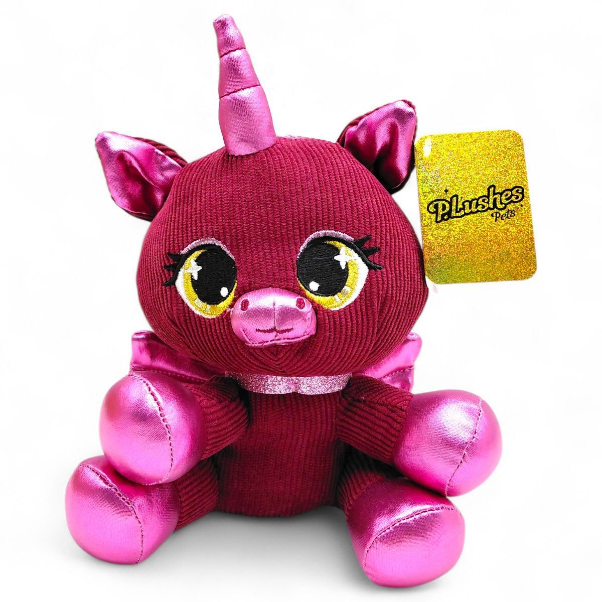 Мʼяка іграшка "Plushes Pets" 15 см (бордовий єдиноріг)  фото 1