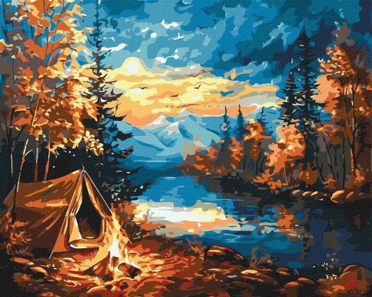 Картина за номерами - "Ніч у лісі" ©art_selena_ua, 40х50см  фото 1