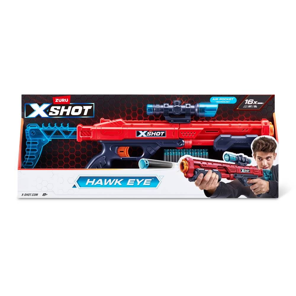 Швидкострільний бластер X-Shot Red EXCEL Hawk Eye  фото 1