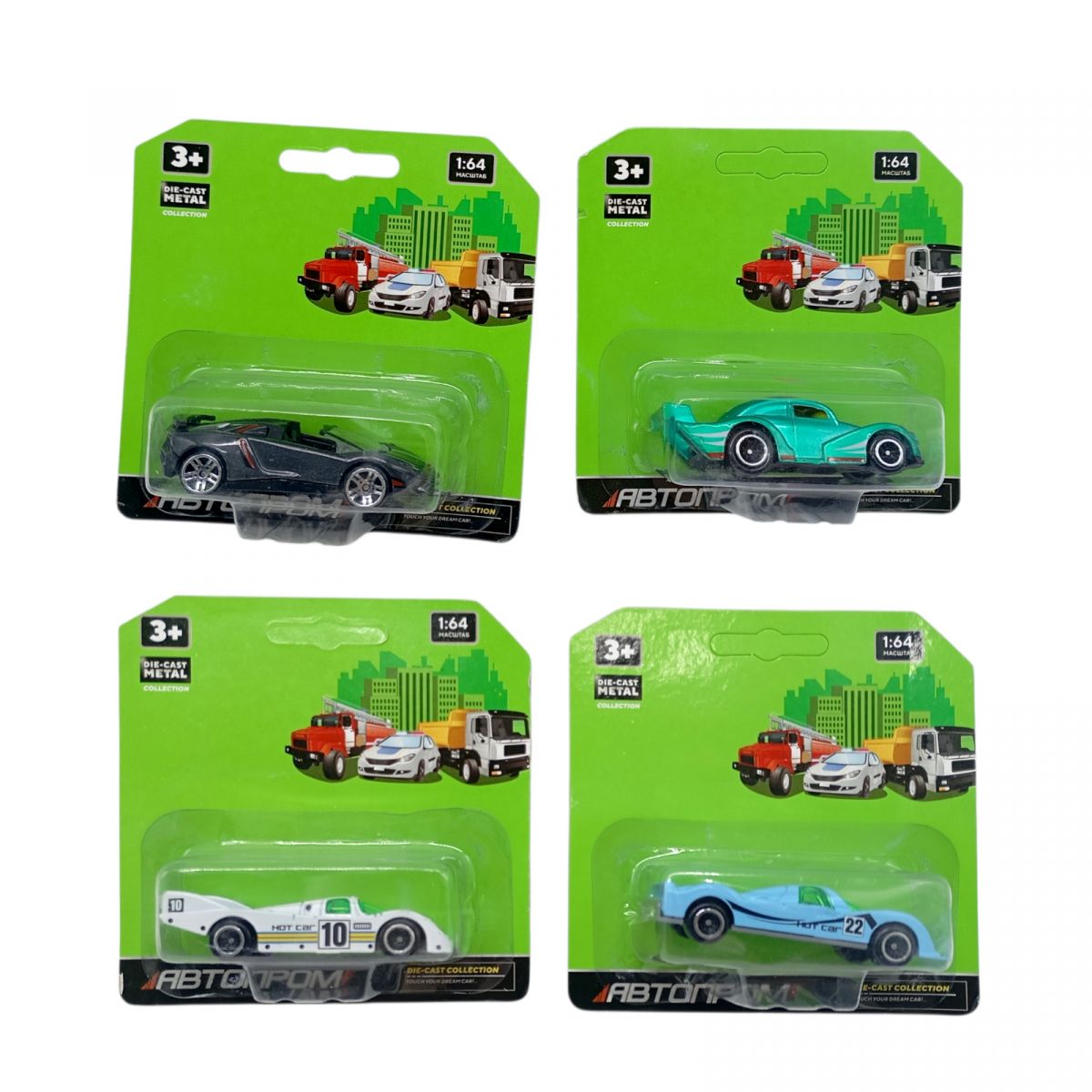 Машина АВТОПРОМ метал, планшет 15,5*11,5*4см.  Мікс видів  фото 1