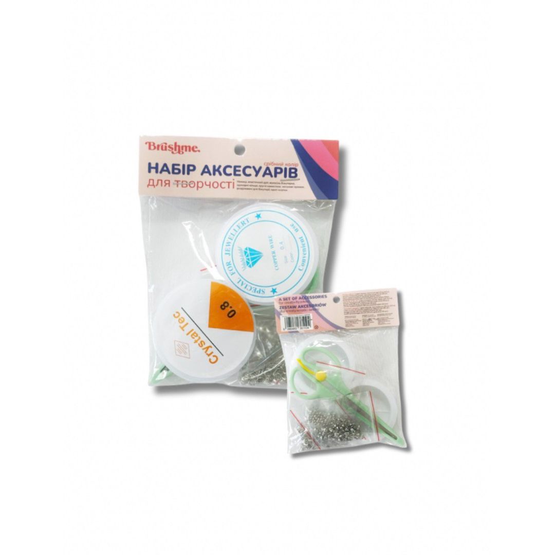 Набор аксессуаров для творчества для создания украшений "серебряный"  фото 1