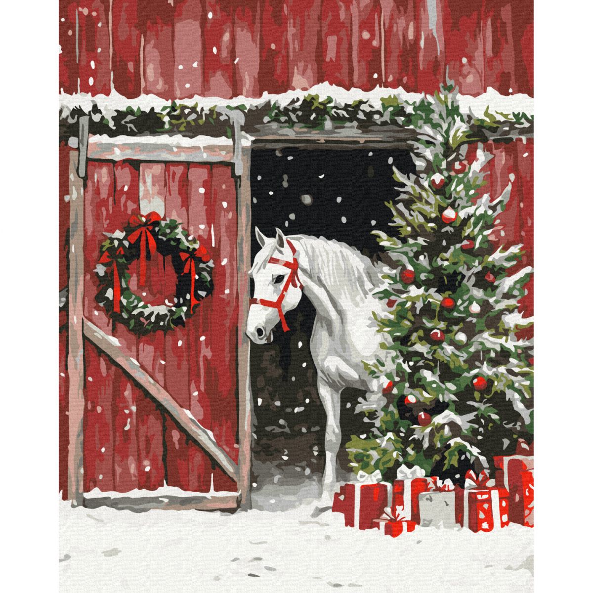 Картина по номерам "Под звон копыт и снега" 40x50 см.  фото 1