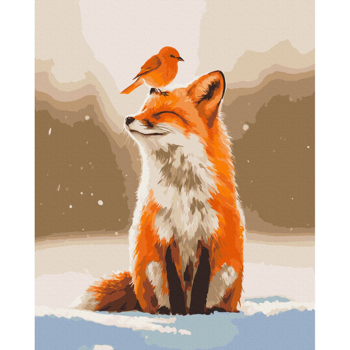 Картина по номерам "Друзья зимы" 40x50 см.  фото 1
