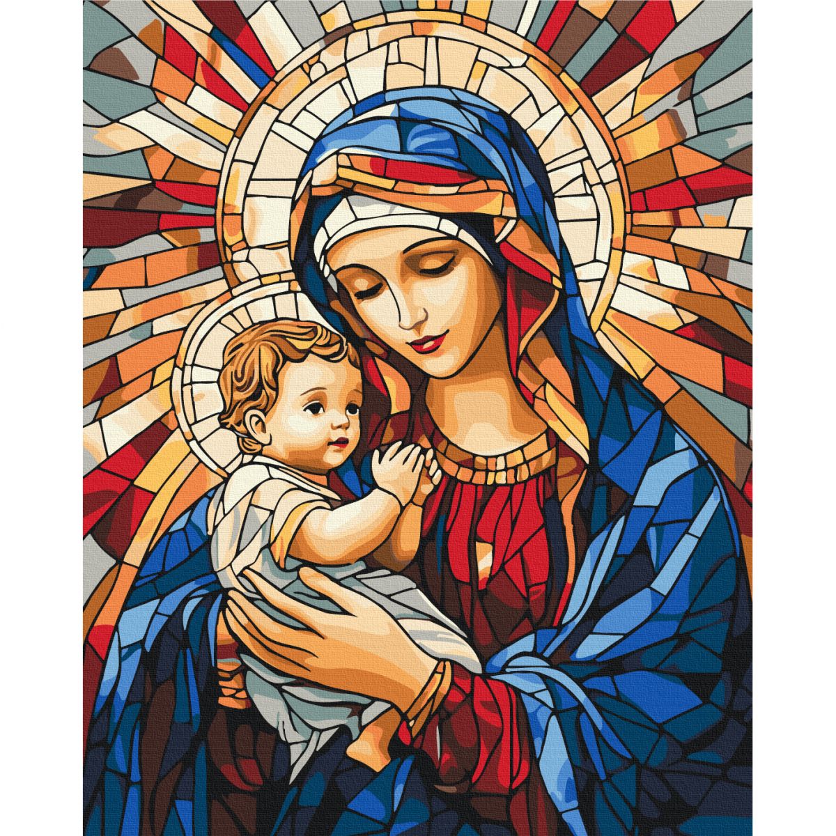 Картина по номерам "Матерь Божья с Младенцем" 40x50 см.  фото 1