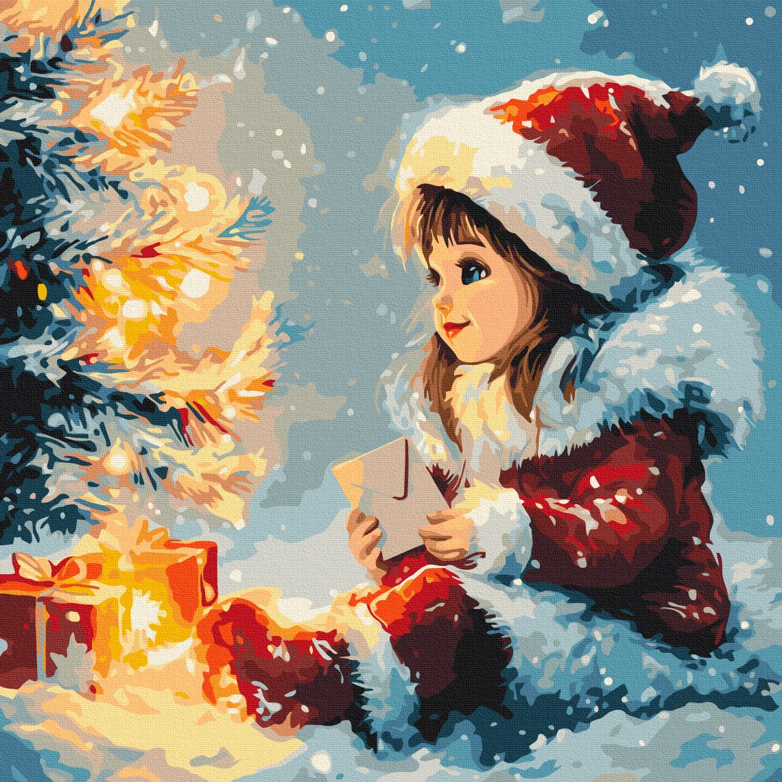 Картина по номерам "Волшебный лист" 40x40 см.  фото 1