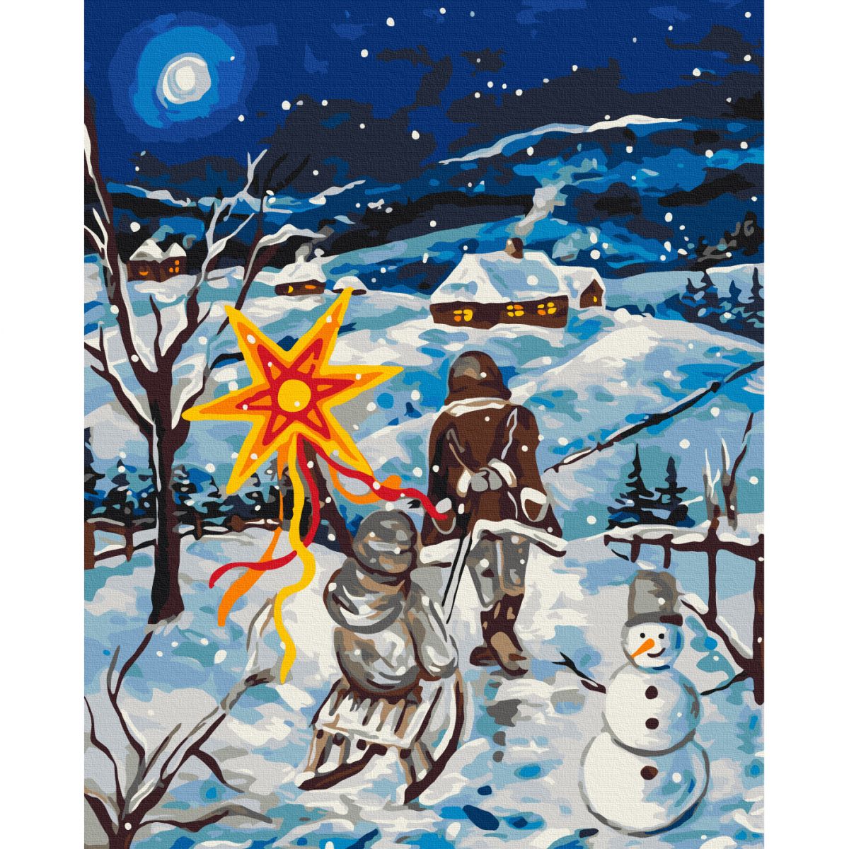 Картина по номерам "Рождественский вечер" 40x50 см.  Карина Зимина  фото 1