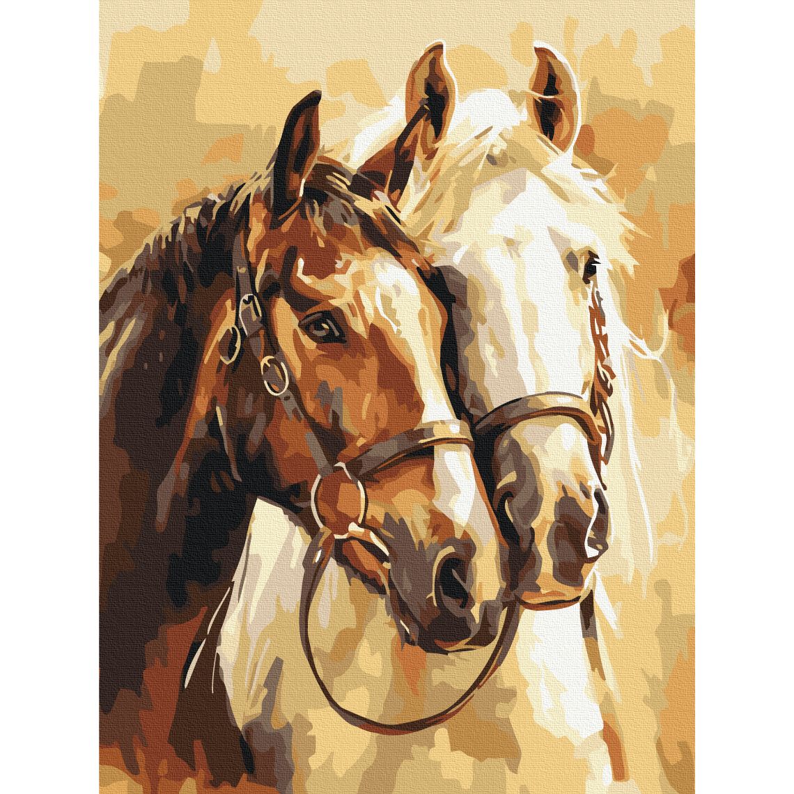 Картина по номерам "Благородные кони" 30x40 см.  фото 1