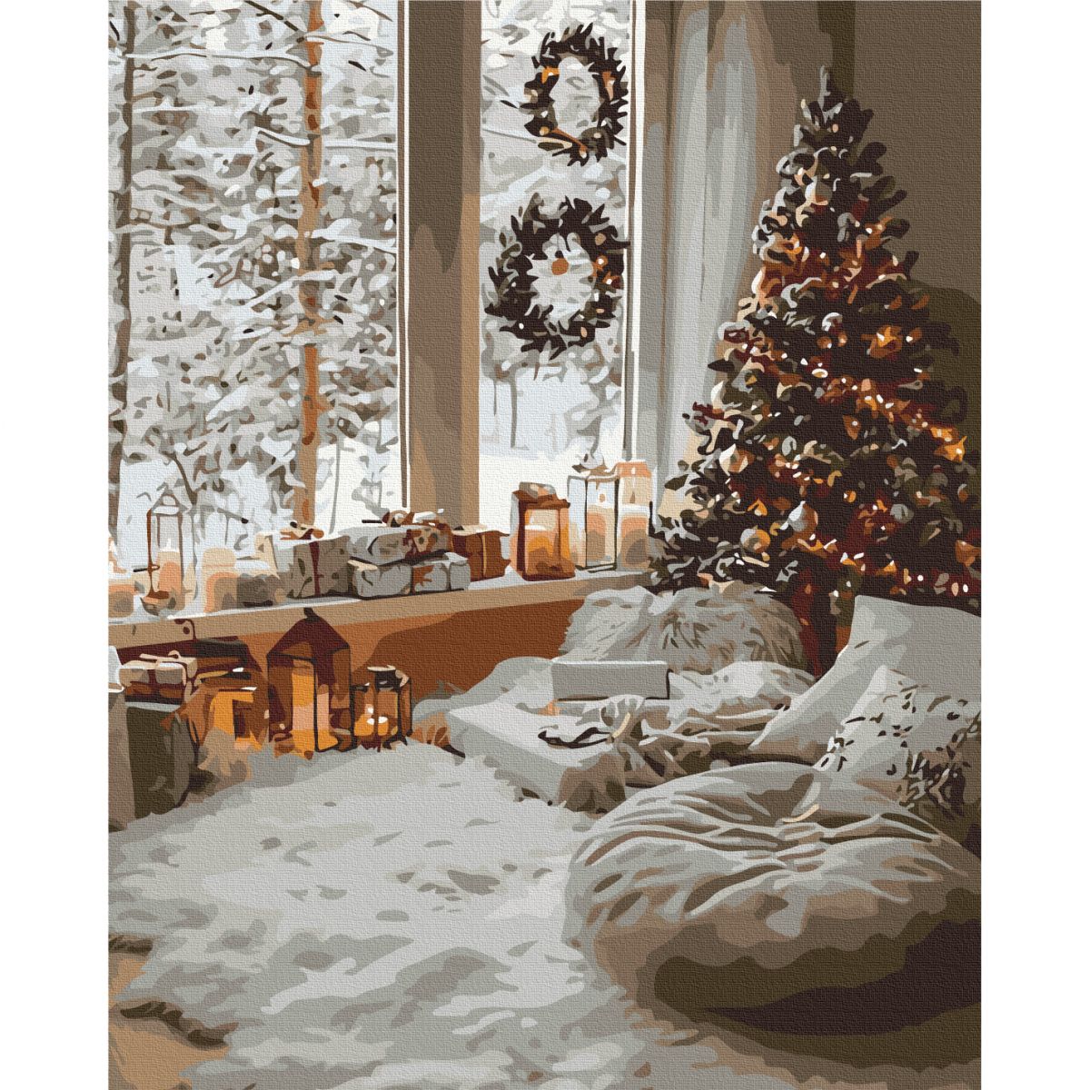 Картина по номерам "Магия Зимнего Дня" 40x50 см.  фото 1