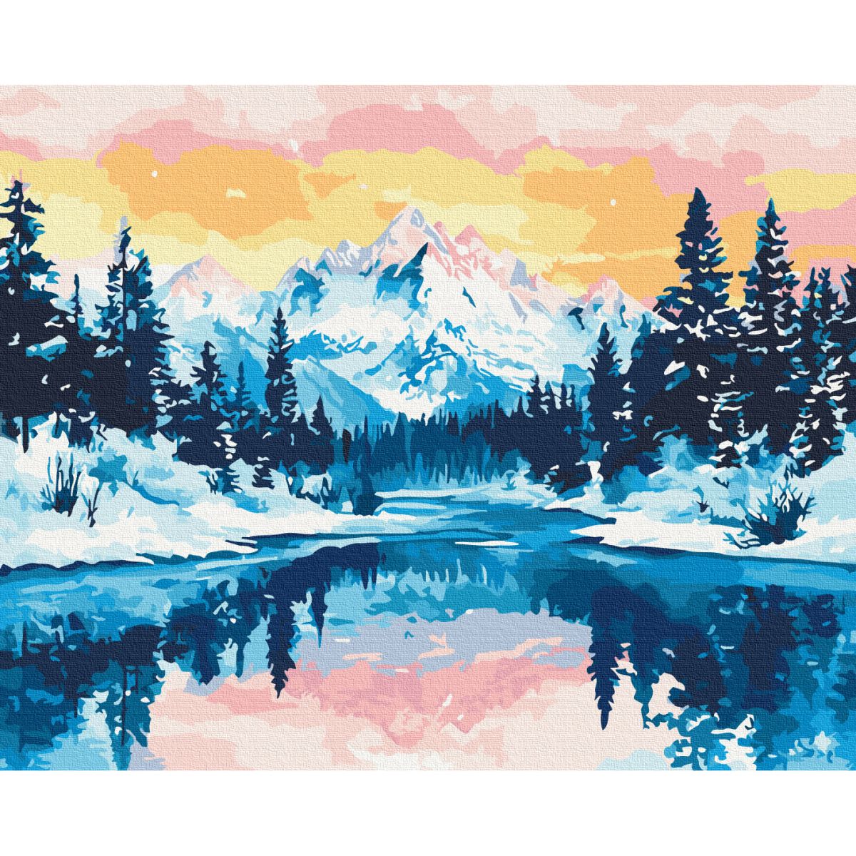 Картина по номерам "Серебряные вершины" 40x50 см.  фото 1