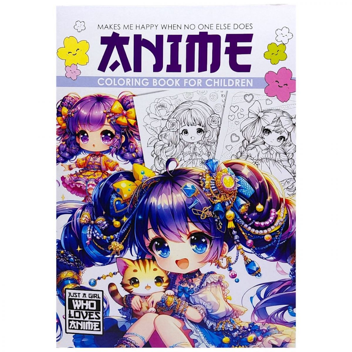 Розмальовка "Аніме" 21х29,7 см. , 8 аркушів  фото 1