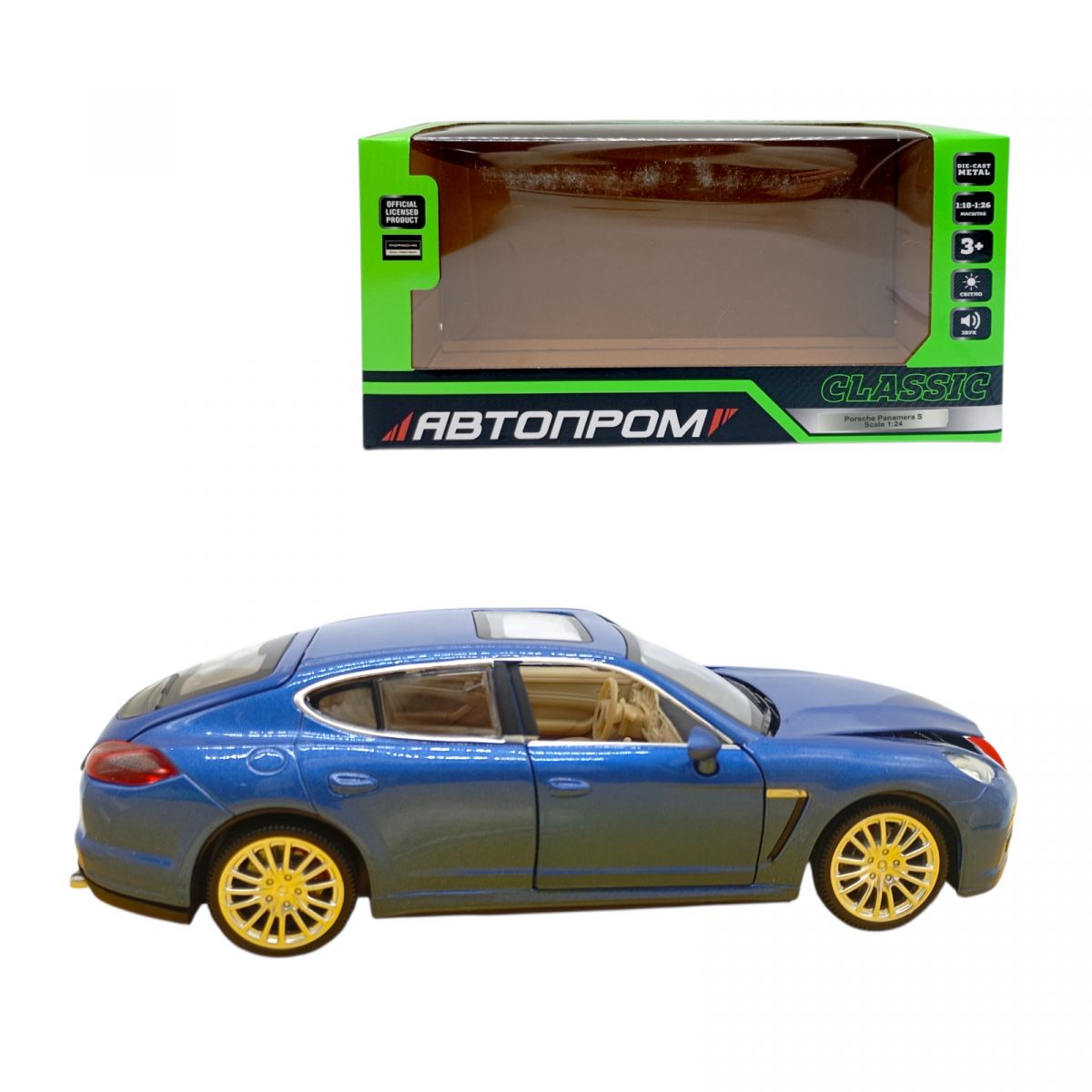 Машина Porsche Panamera S із серії Автопром (СИНЯ)  фото 1