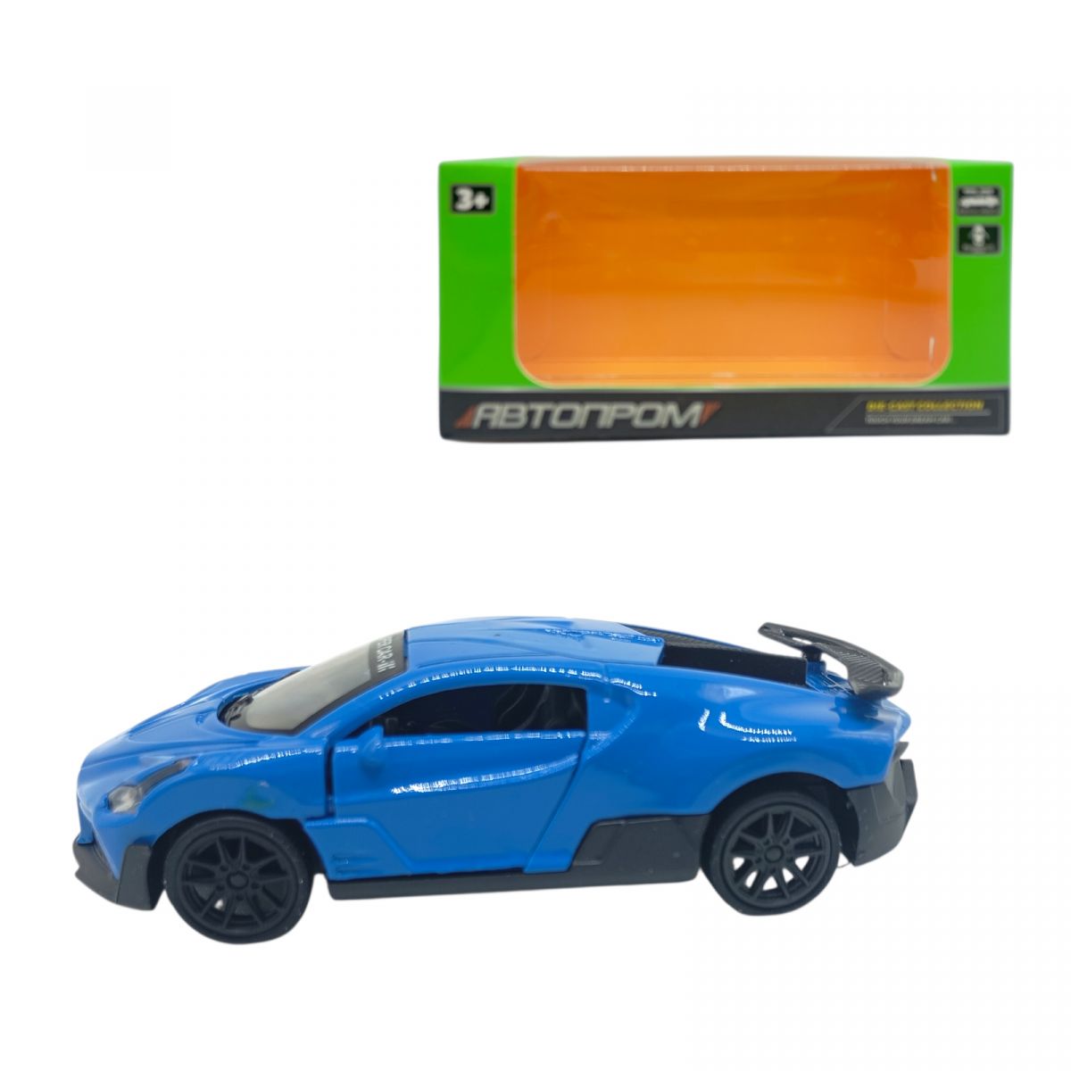 МАШИНА.  АВТОПРОМ 1:39 BUGATTI (СИНЯ)  фото 1