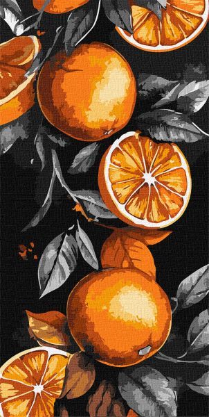 Картина за номерами - "Сицилійські апельсини" ©art_selena_ua, 40х80см  фото 1