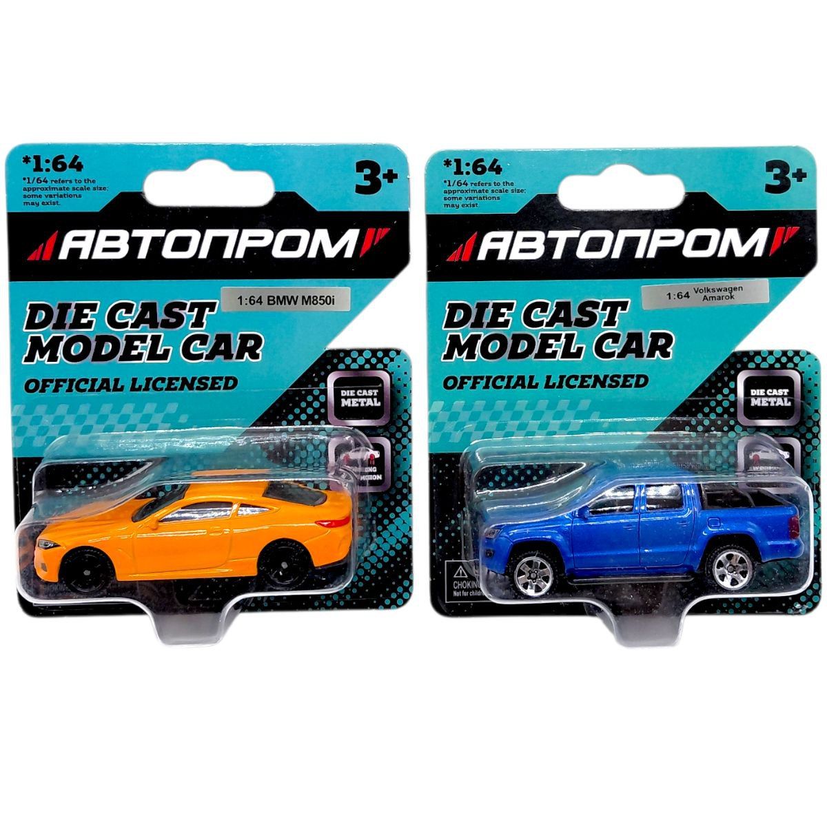 Машина металева АВТОПРОМ, 1:64, мікс видів (планшет 10*3,5*12 см)  фото 1